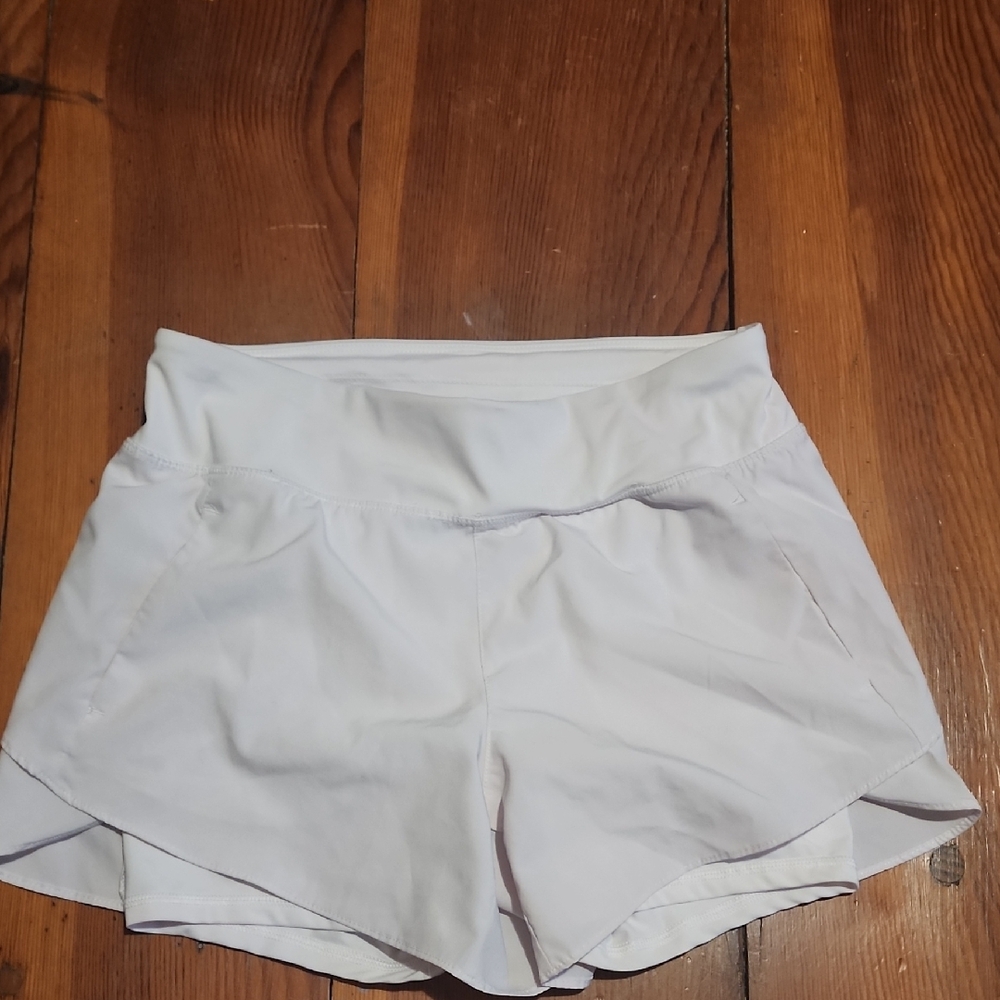 Women's White Athletic Shorts